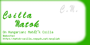 csilla matok business card